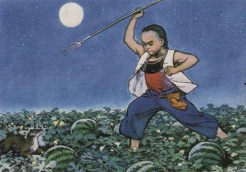 闰土吃瓜图文